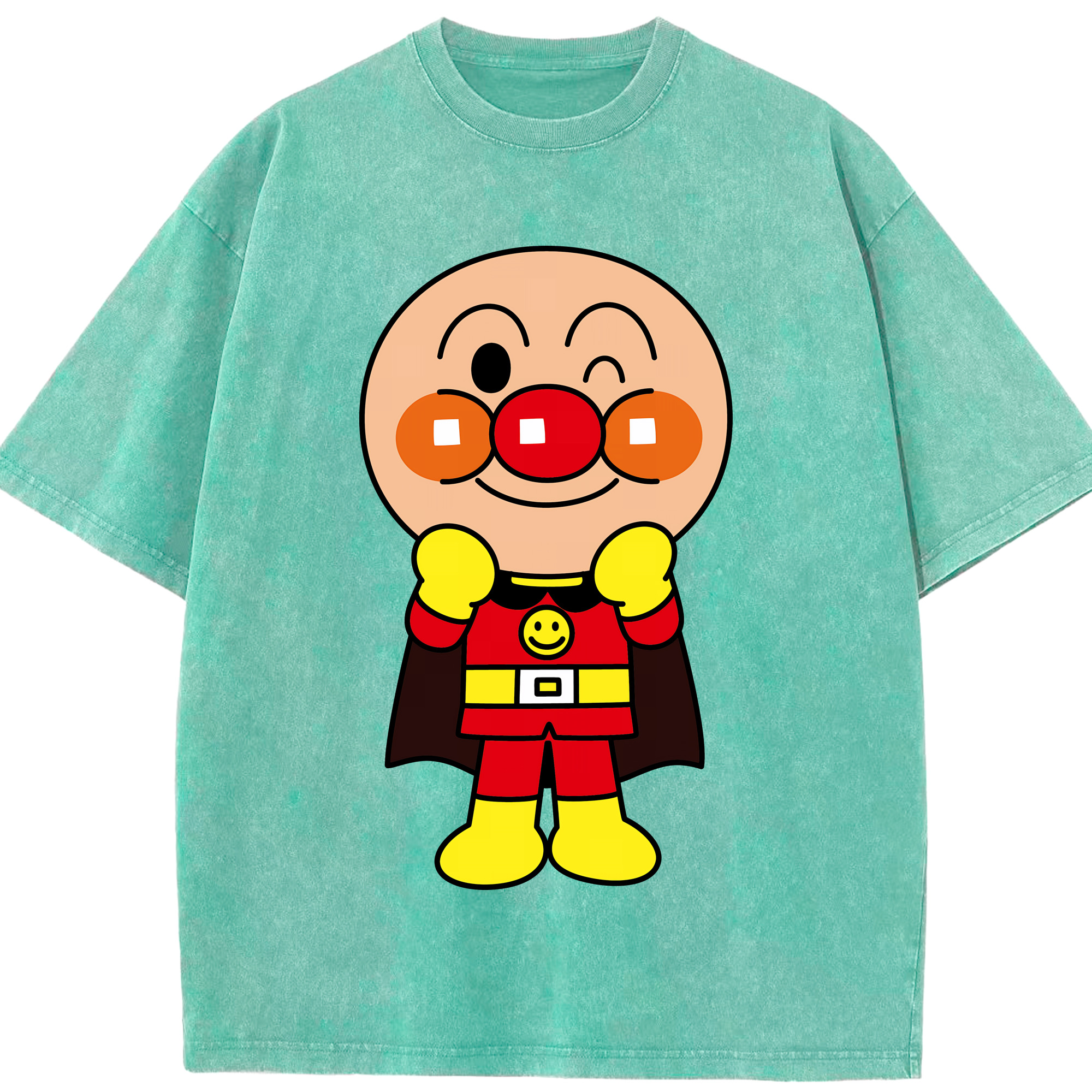 （画像用） アンパンマン Anpanman 綿100% ヴィンテージ風 半袖Tシャツ（フロントプリント）